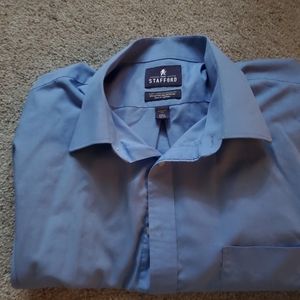 Men's long sleeve button up shirt light blue